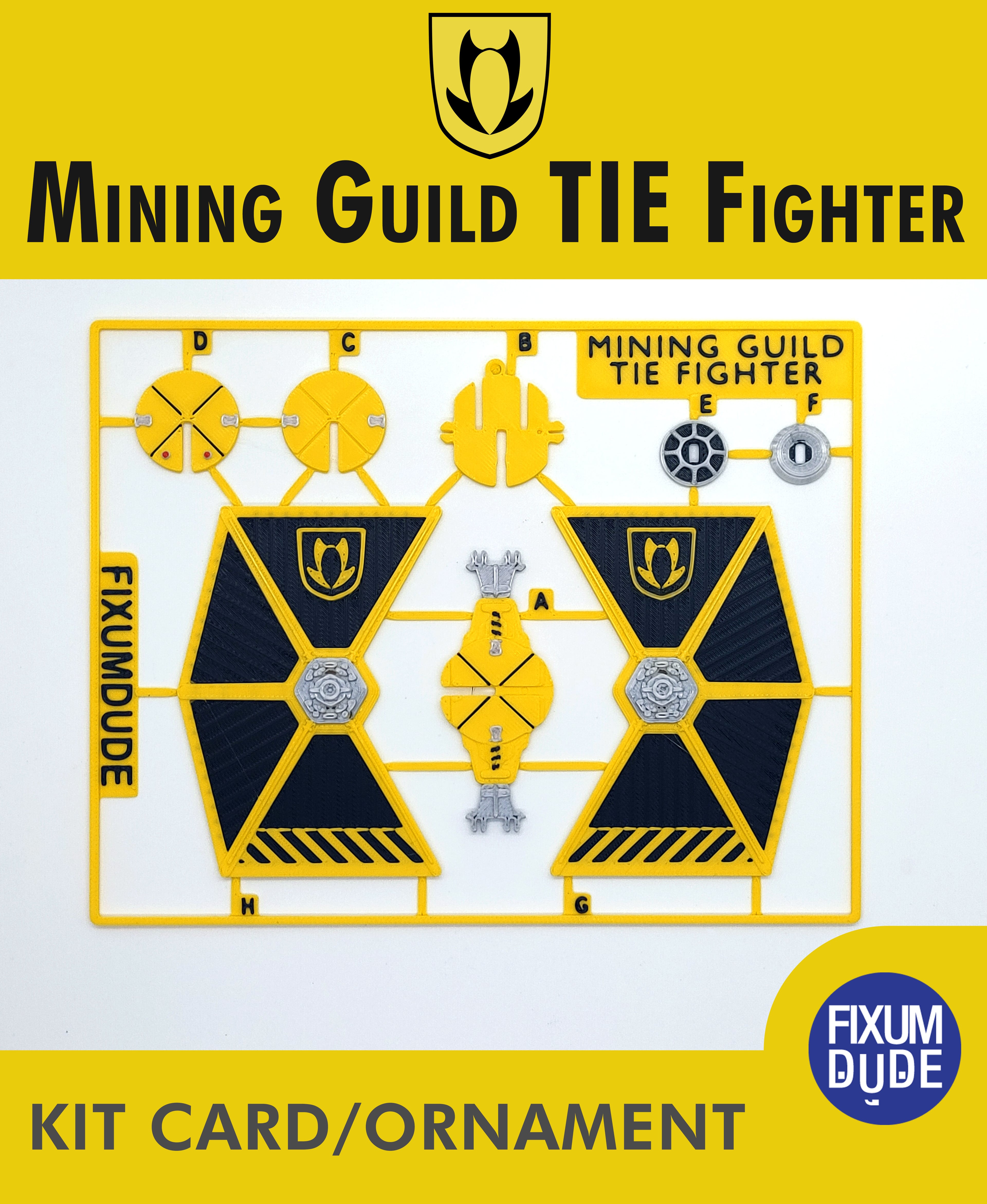 Mining Guild TIE Fighter Kit Card 3d model
