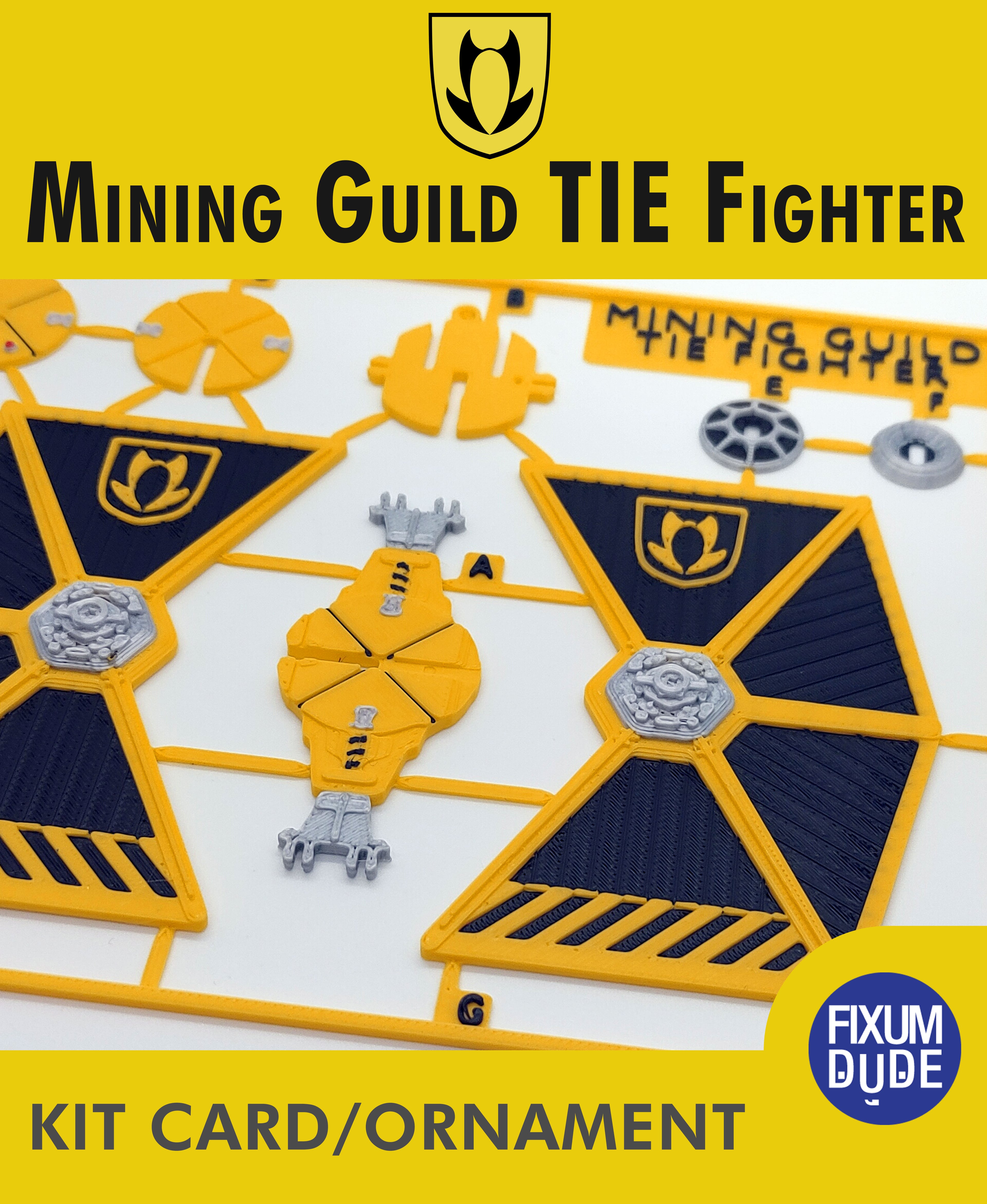 Mining Guild TIE Fighter Kit Card 3d model