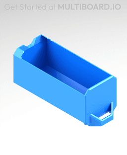 1x1x2 LU - Magnetic - Simple Multibin Drawer 3d model