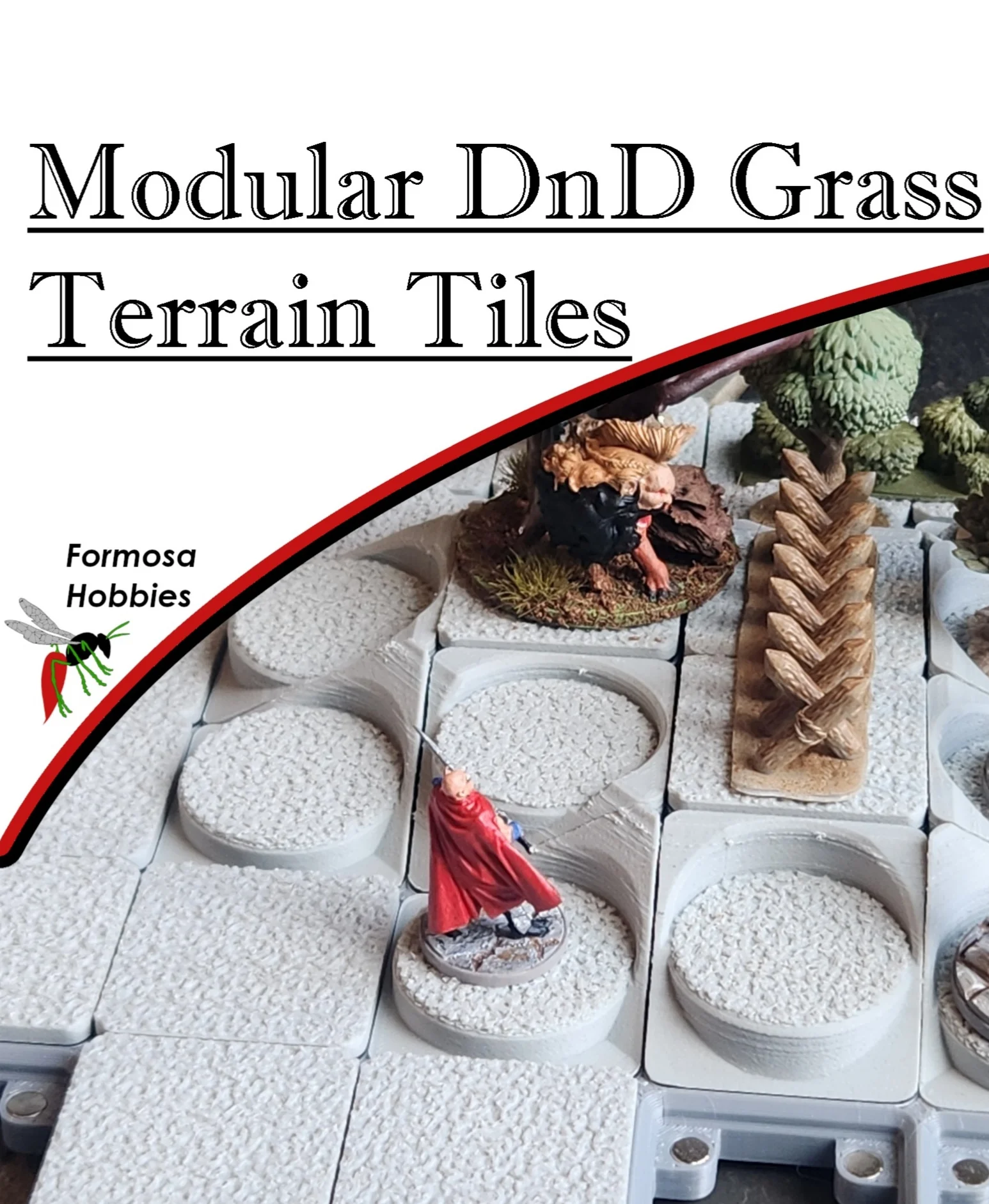 Gridfinity Tabletop RPG Grass Terrain Tiles 3d model