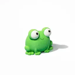 CUTE FROG WITH ROTATING EYES (NO AMS) / CUTE GROG SCULPTURE / BUDDY / FROGS / SHLEFDECOR 3d model