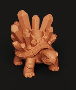 Crystal Turtle Planter | Fantasy Creature Pot | Mythical Animal Statue | Geode Garden Decor 3d model