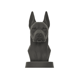 Great Dane Dog Bust - 3D Printable STL 3MF - Pet Memorial Statue 3d model