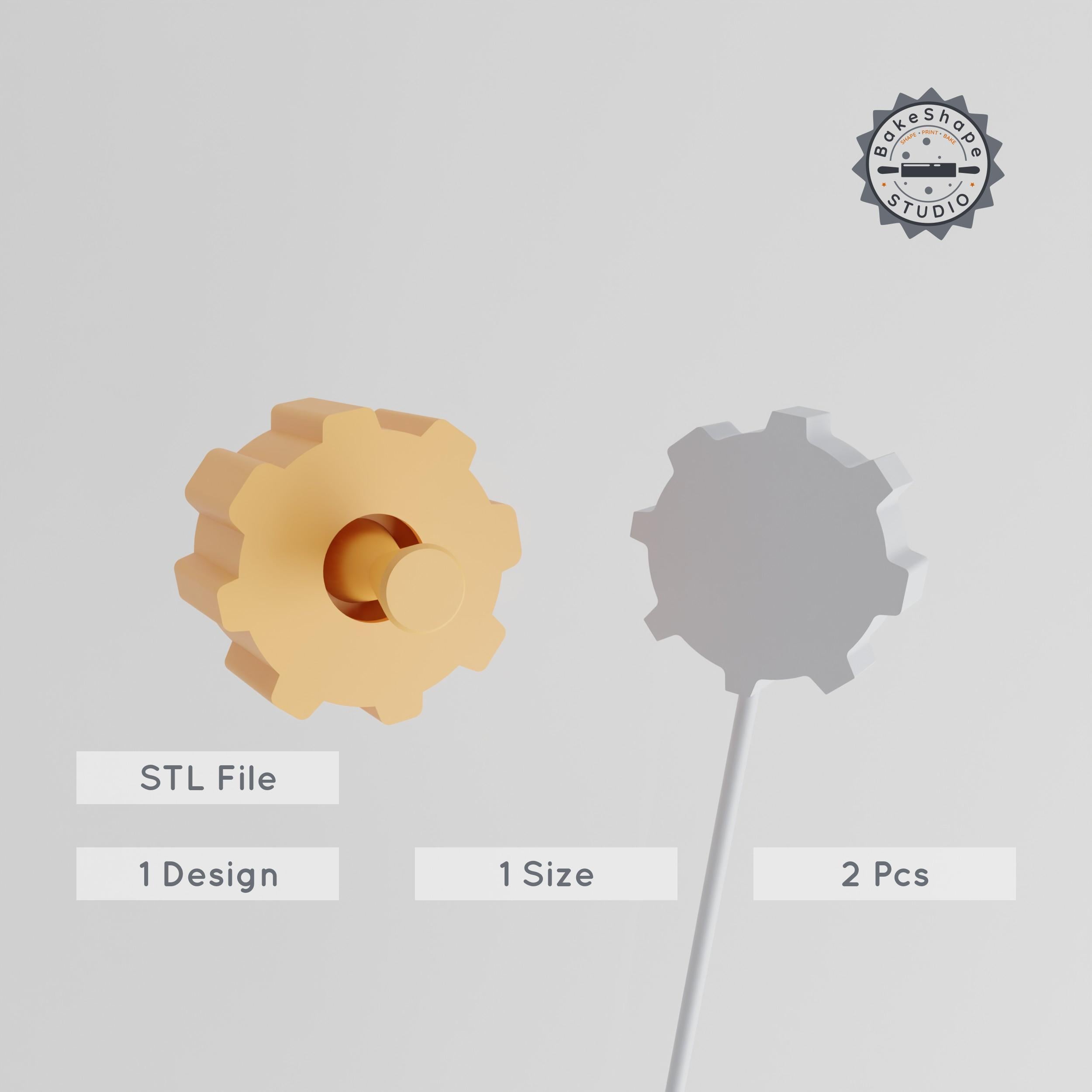 Meteor Cake Pop Mold, Space Rock Design, Celestial Stone Cake Decoration, 2-Piece STL Set for 3D Printing PRODUCT_1207 3d model