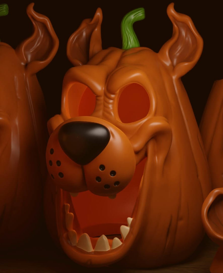 Scooby-Doo Carved Pumpkin and Candy Bowl 3d model