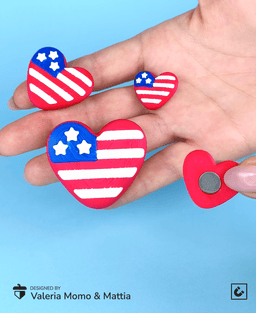 Uncle Sam Heart Magnets β 4th of July Edition, Independence Day Garden Game 3d model