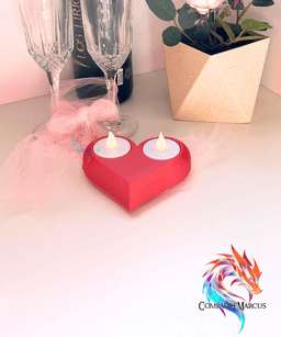 Basic Heart Tealight Holder / no supports / 3mf included 3d model