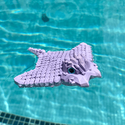 Flexi Cute Crystal Manta Ray 3d model