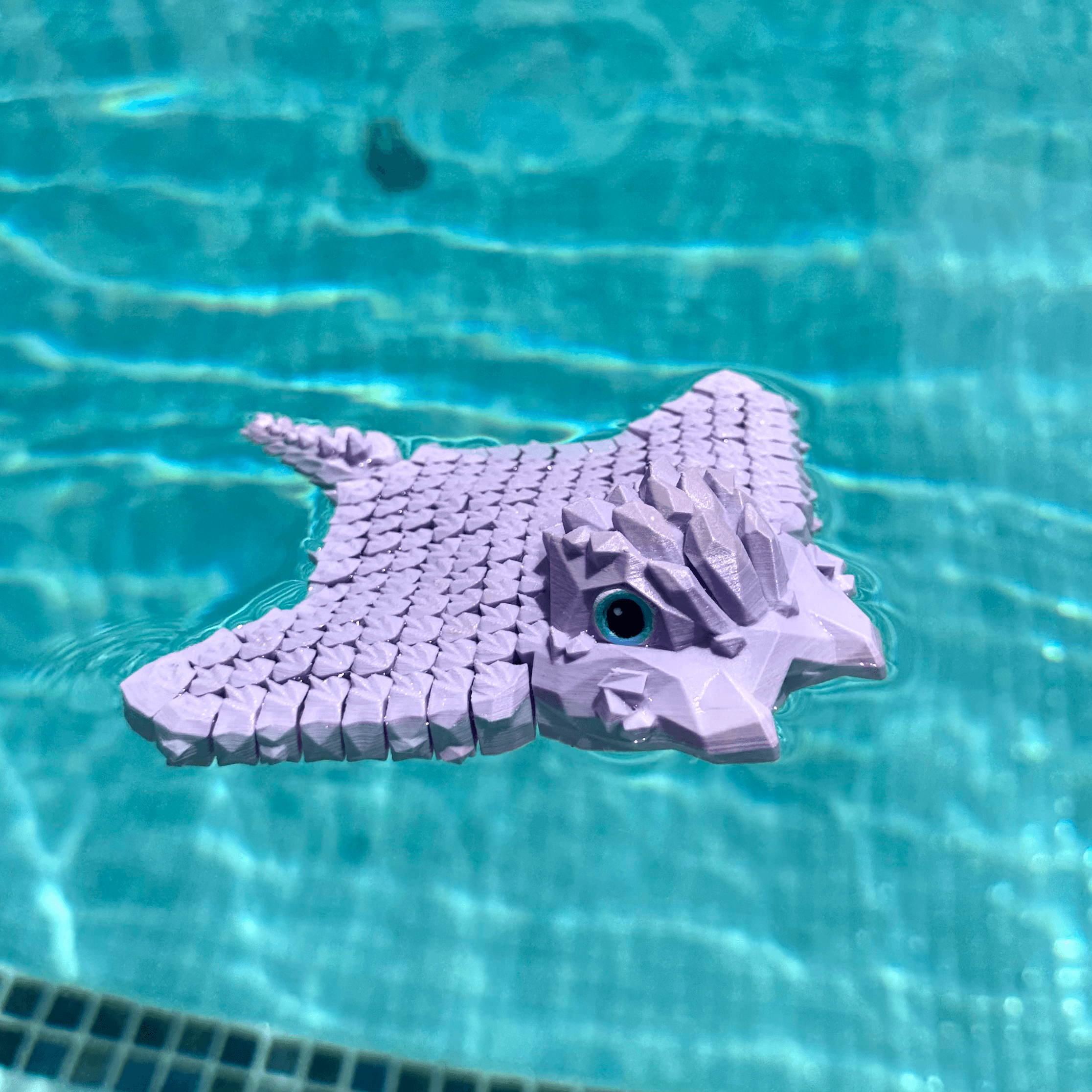 Flexi Cute Crystal Manta Ray 3d model