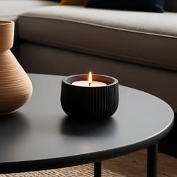 Modern Ribbed Tealight Holder 3d model