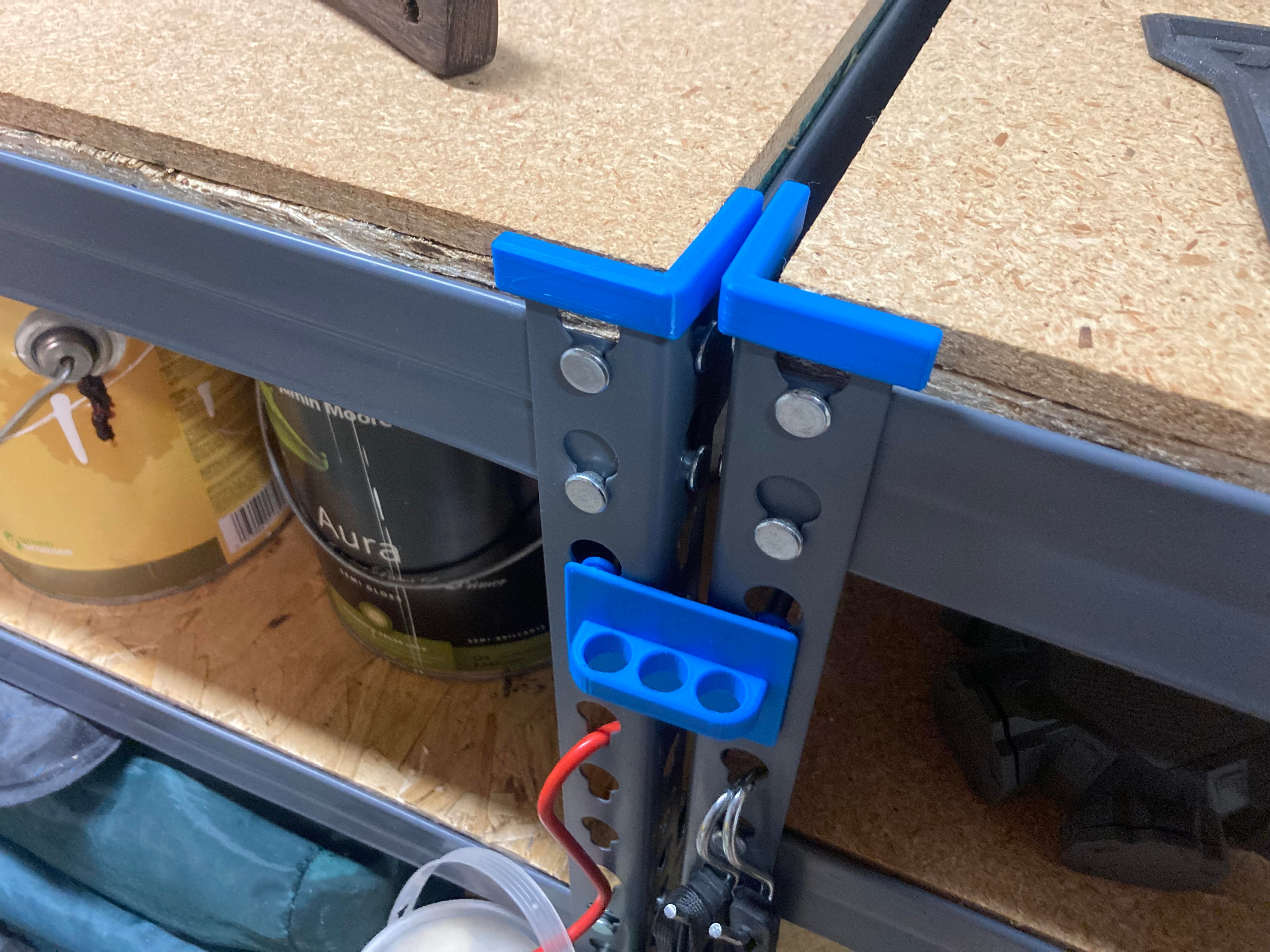 garage / storage steel shelf end cap 3d model
