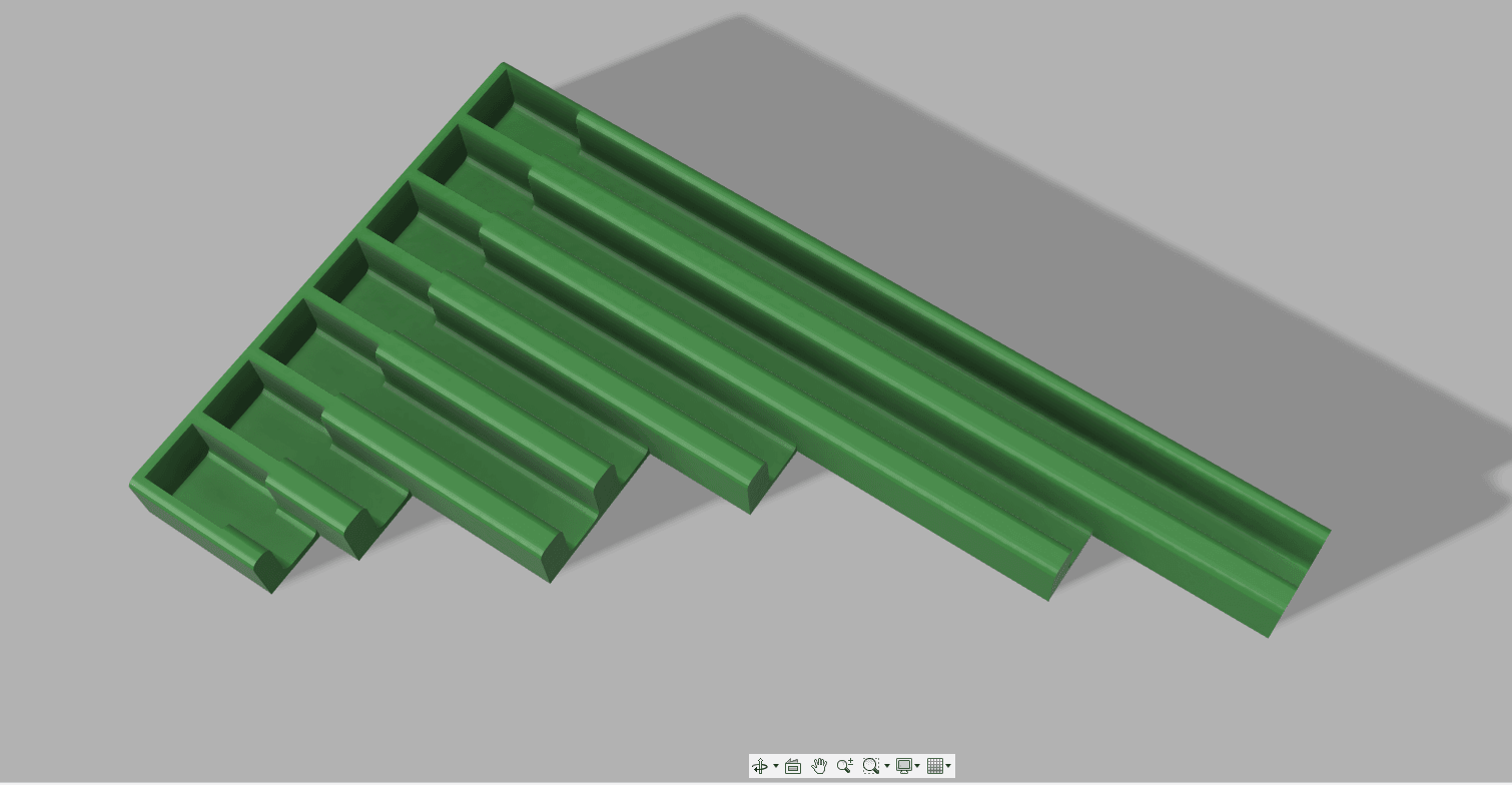 1/4 Inch Socket Extension Tray 3d model