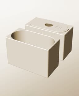 CX96-140-P Stackable pierced bin box module for creative decor 3d model