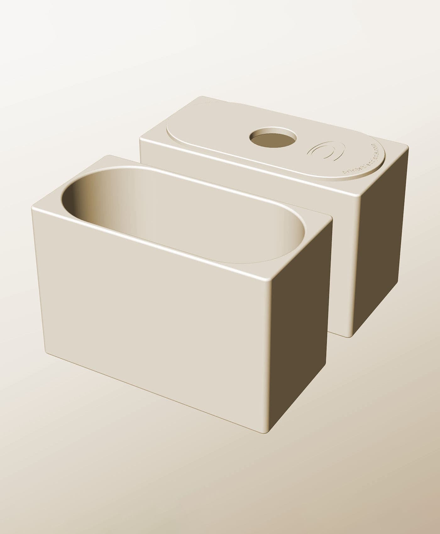 CX96-140-P Stackable pierced bin box module for creative decor 3d model