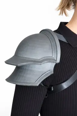 Steel Knight Shoulder Pauldrons 3d model