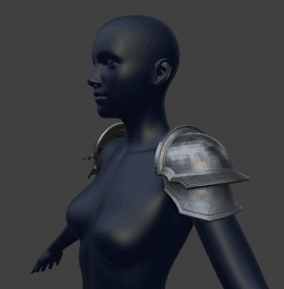 Steel Knight Shoulder Pauldrons 3d model