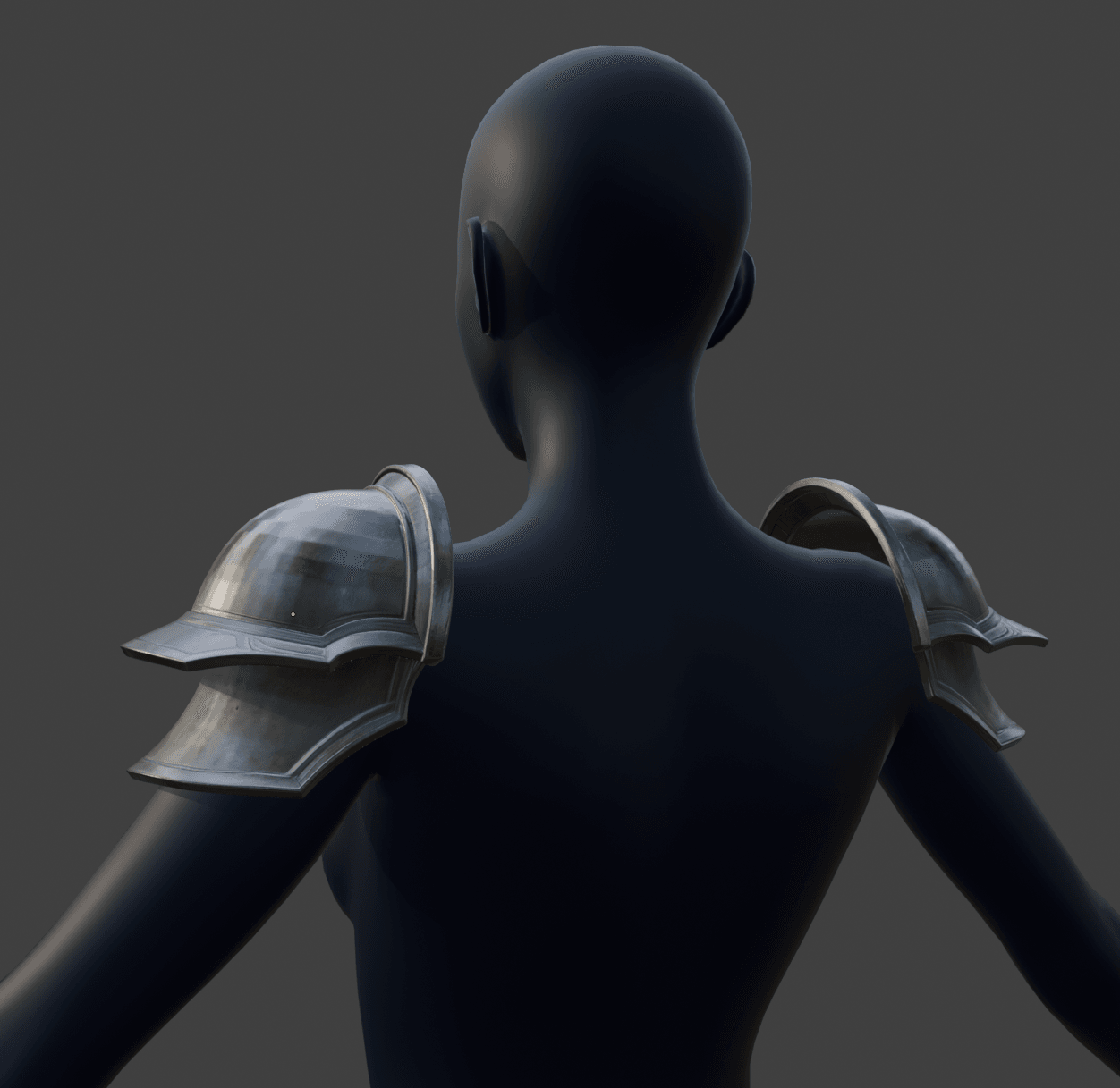 Steel Knight Shoulder Pauldrons 3d model