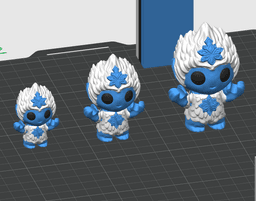 Snowflake Imp Flexi Keychain and Desk Buddy - Articulated Winter Fidget Toy - 3D Print STL/3MF 3d model