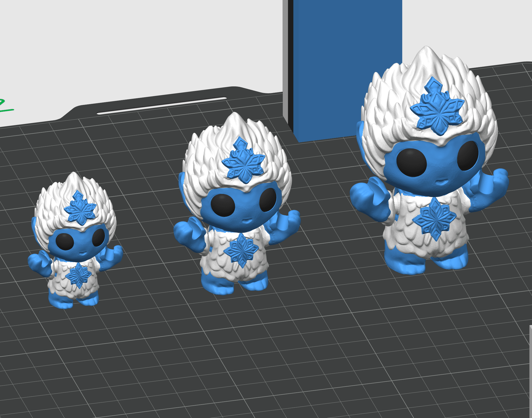 Snowflake Imp Flexi Keychain and Desk Buddy - Articulated Winter Fidget Toy - 3D Print STL/3MF 3d model