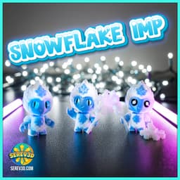 Snowflake Imp Flexi Keychain and Desk Buddy - Articulated Winter Fidget Toy - 3D Print STL/3MF 3d model