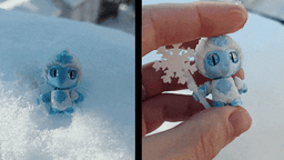 Snowflake Imp Flexi Keychain and Desk Buddy - Articulated Winter Fidget Toy - 3D Print STL/3MF 3d model
