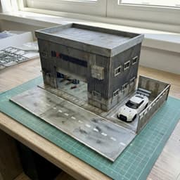 The Liberty Hangar | 1/64 Scale JDM Industrial Garage Diorama (LBWK Style) 3d model