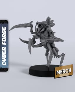 Scourge Battler - With Free Cyberpunk - Sci-Fi Gift Ideas for RPG and Wargamers 3d model