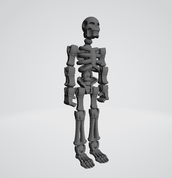 15-pieces Snap-together Toy Skeleton Assembly 3d model