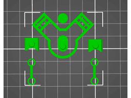 Kinetic Extruder Visualizer Engine with wider pistons from JohnyR 3d model