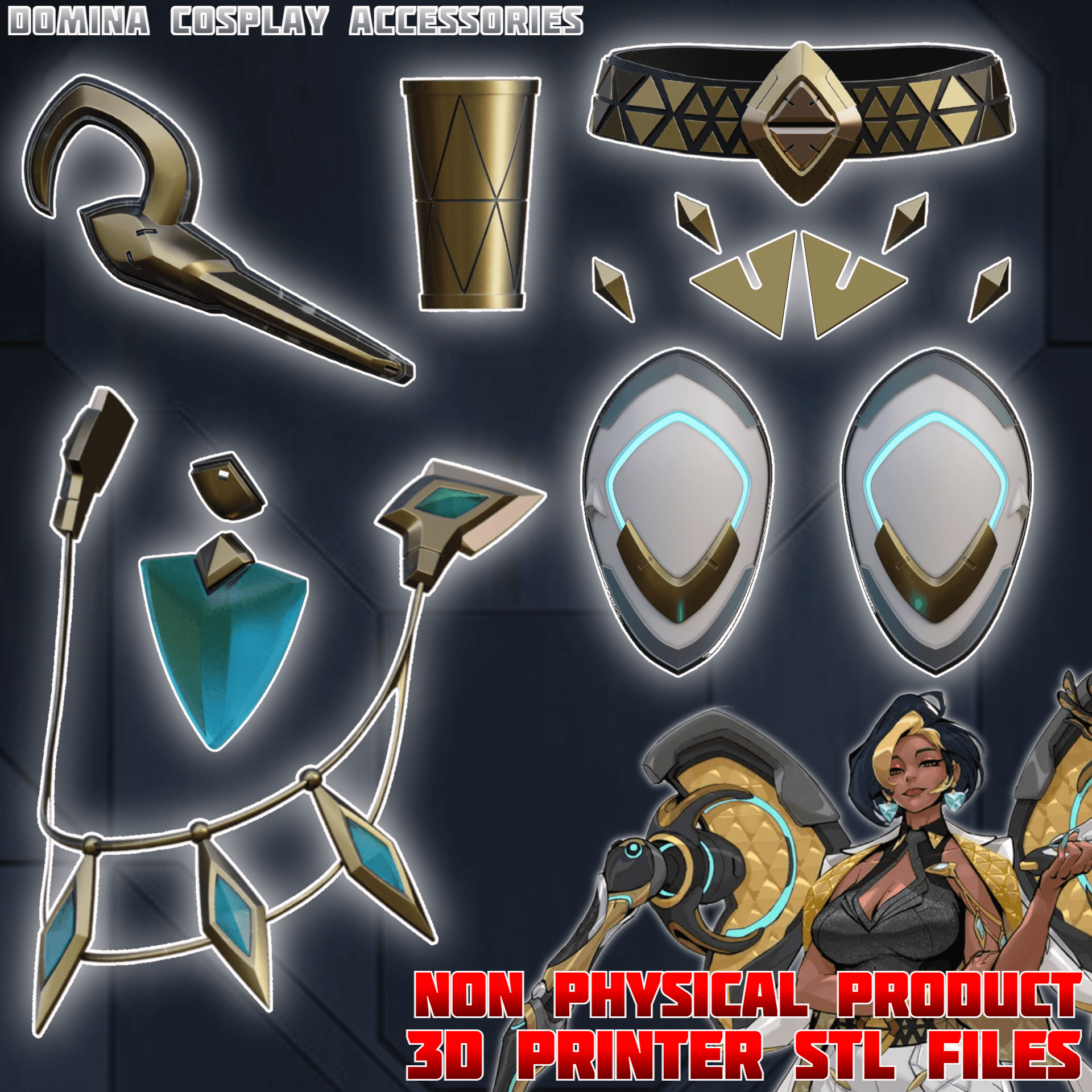 Domina Cosplay Accessories Overwatch 3d model
