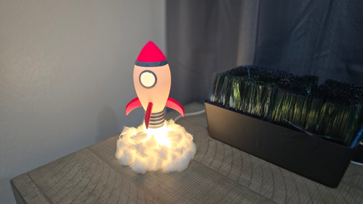 Rocket Lamp - Free STL 3d model