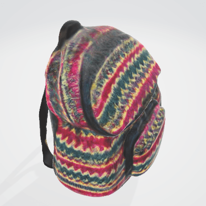 Knitted Retro Backpack 3d model