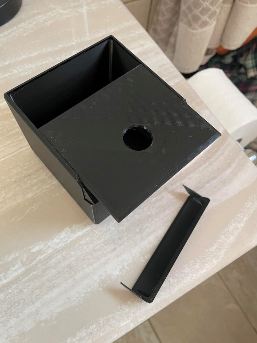 Box with Sliding Lid with Hole 3d model