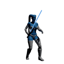 Dark Side Warrior Woman v2 3d model