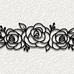 roses flowers wall art home decor 3d model