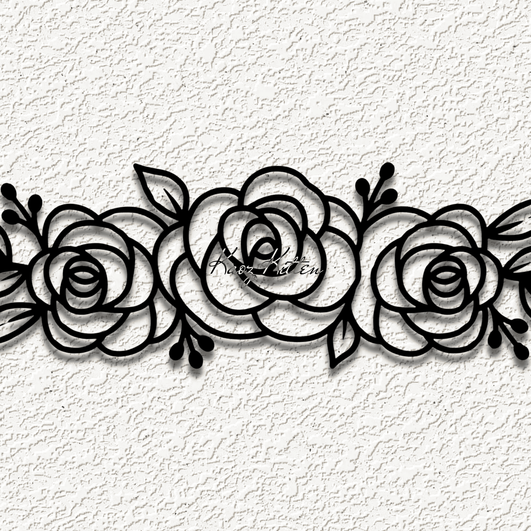 roses flowers wall art home decor 3d model