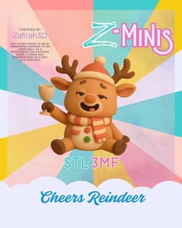 CHEERS REINDEER CHRISTMAS Z-MINIS 3d model