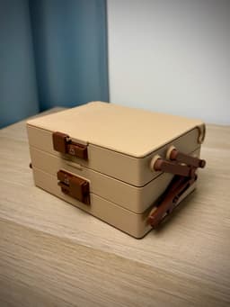 Tilt Box Organizer | Gridfinity 4x3 | Slide Lock 3d model
