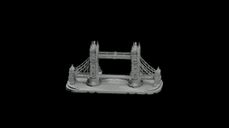 Tower Bridge Desk Display STL - Printable Landmark Desk Miniature 3d model