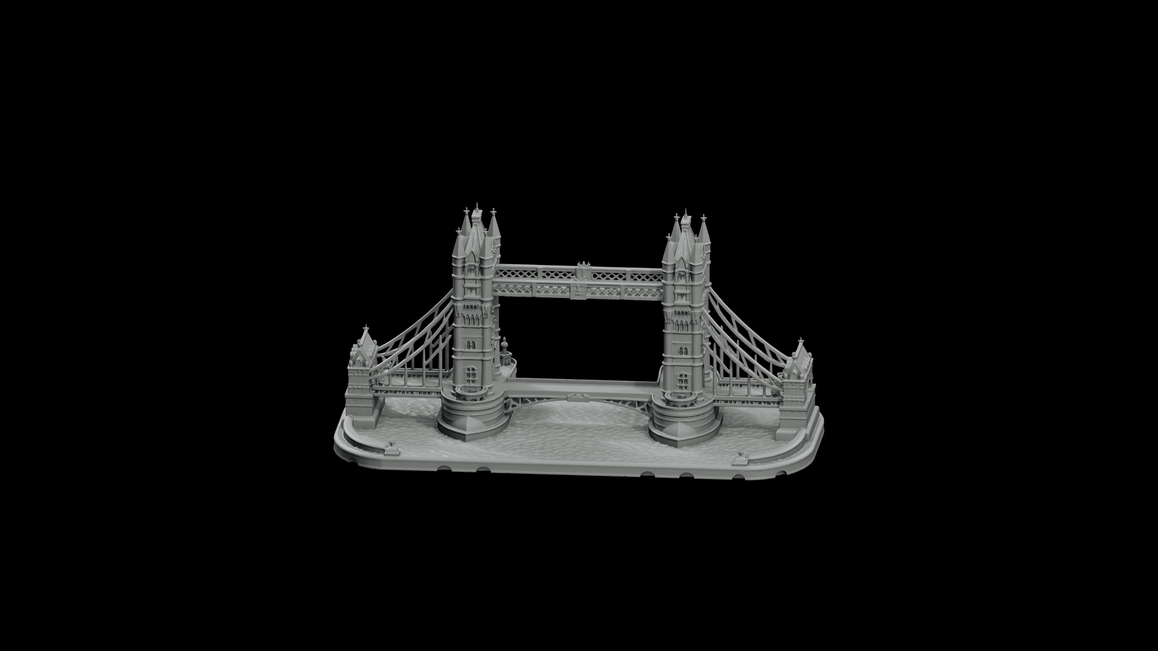 Tower Bridge Desk Display STL - Printable Landmark Desk Miniature 3d model