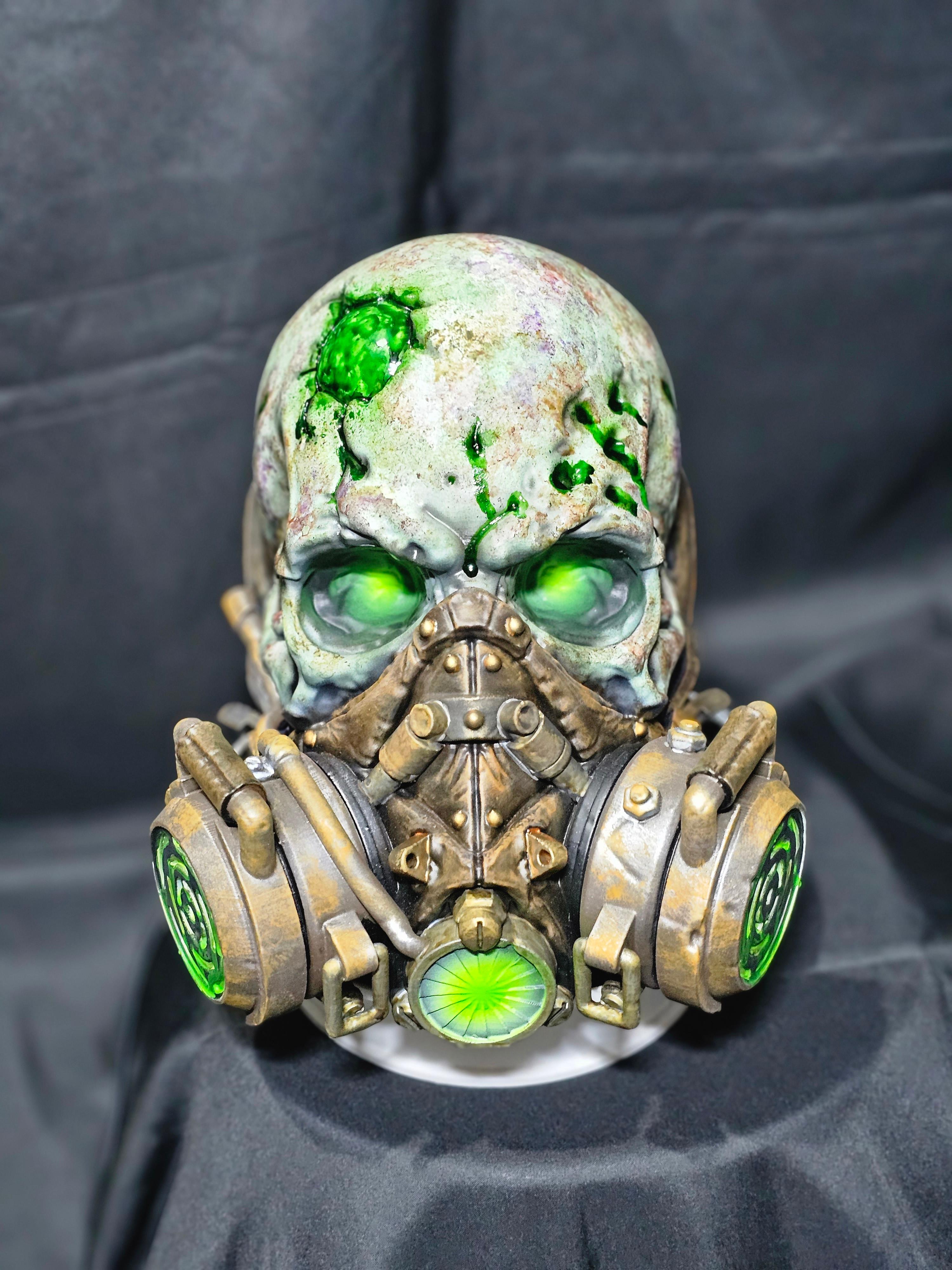 Masked Skull - Decoration - Printed on my Artillery X2 @250% scale. And painted with acrylics. Love this model.  - 3d model