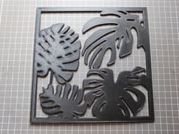 Decorative Monstera Leaves panels, Wall Art 3d model