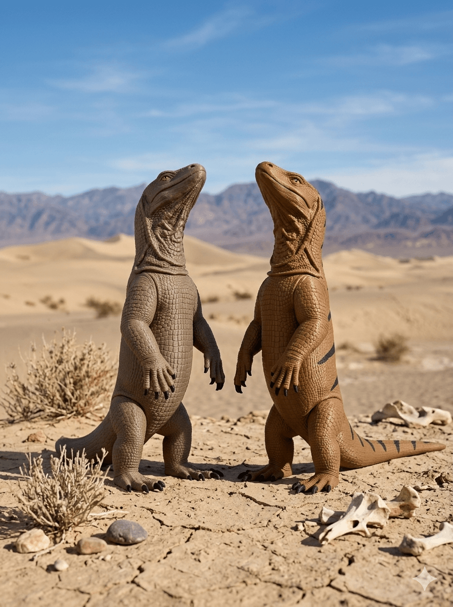 Realistic Prehistoric Megalania Monitor Dinosaur - 2 Versions 3d model