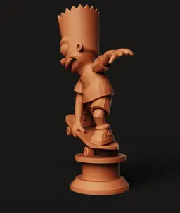 Bart Simpson Skater Multi-Color 3MF | Cartoon | Bambu Ready 3d model