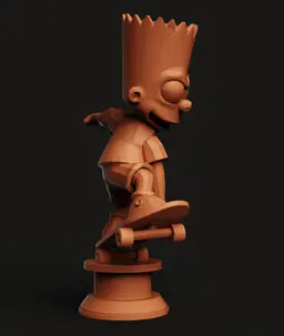 Bart Simpson Skater Multi-Color 3MF | Cartoon | Bambu Ready 3d model