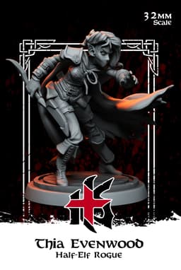 Thia Evenwood - Half Elf Rogue 3d model