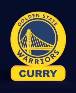 Golden State Warriors Sign - LED Strip Compatible 3d model