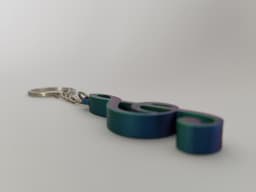Treble clef keychain 3d model