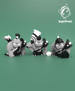 Orcs - Easy Multicolor FDM RPG Minis (No supports) 3d model