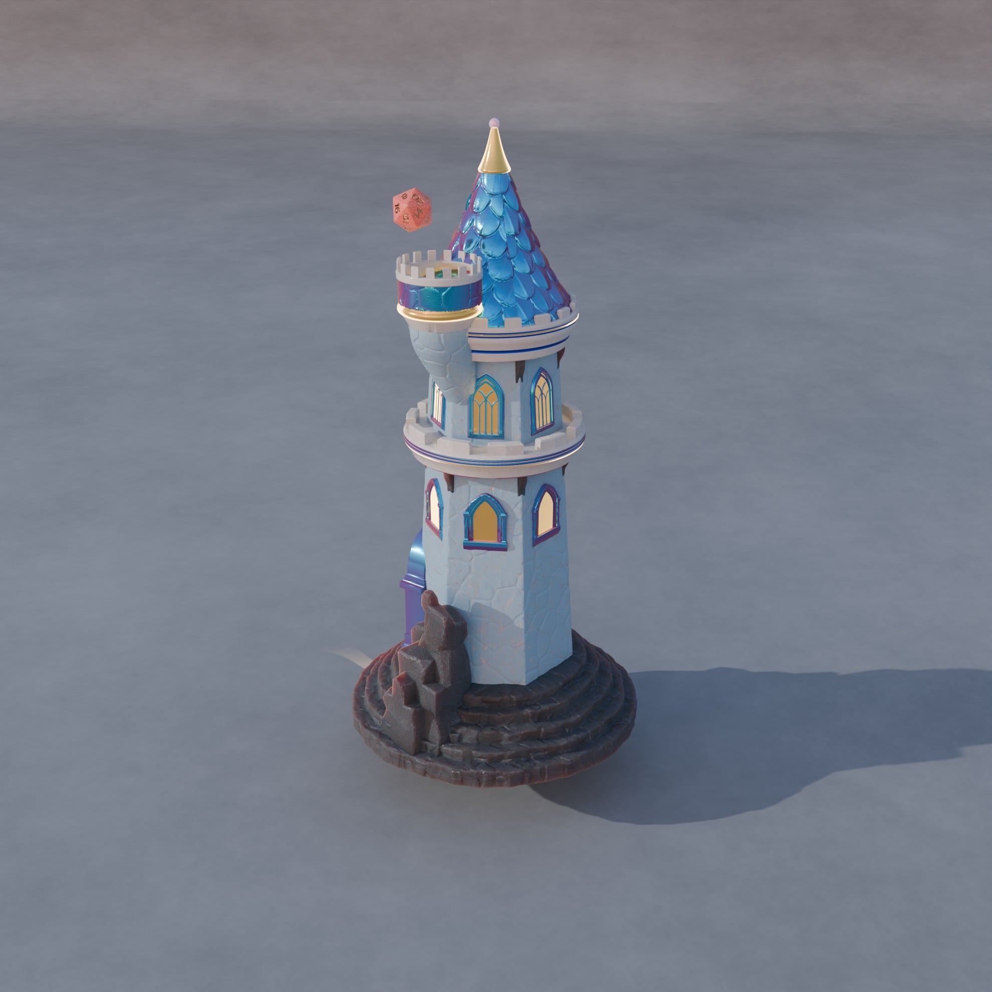 Castle Dice Tower 3d model